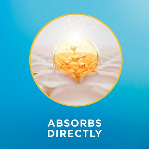 Absorbs directly
